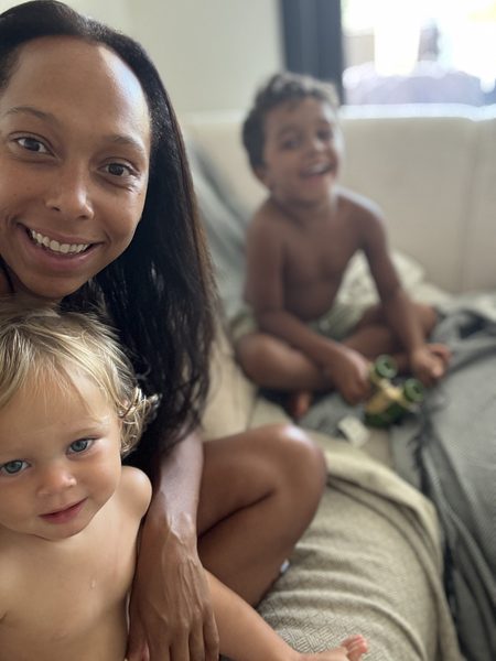 Bessie Bouchier with her sons